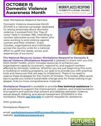 The National Resource Center: Workplaces Respond to Domestic & Sexual
